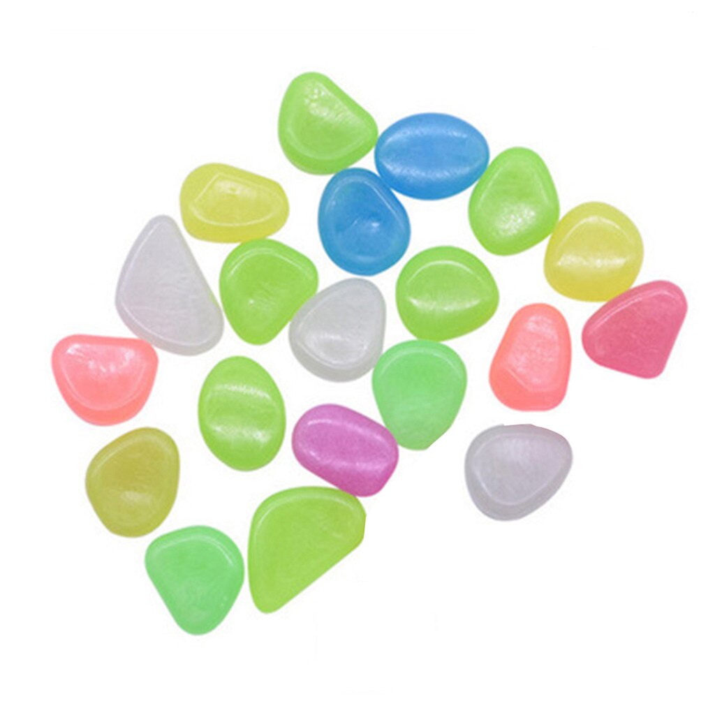 100 sztuk świecące w ciemności kamienie świecące kamienie fluorescencyjne jasne kamyki świecące kamienie robić akwarium dekoracje ogrodowe gorący