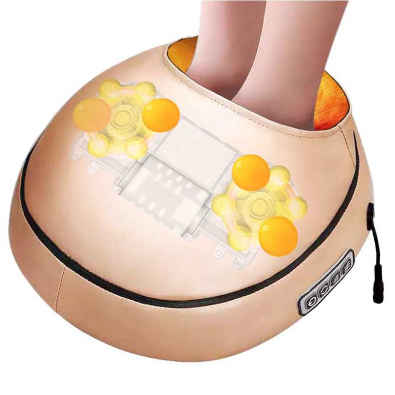 Elektrisk fotmassager roller massage maskin läder massageador för bakfot infraröd med uppvärmning shiatsu knådning
