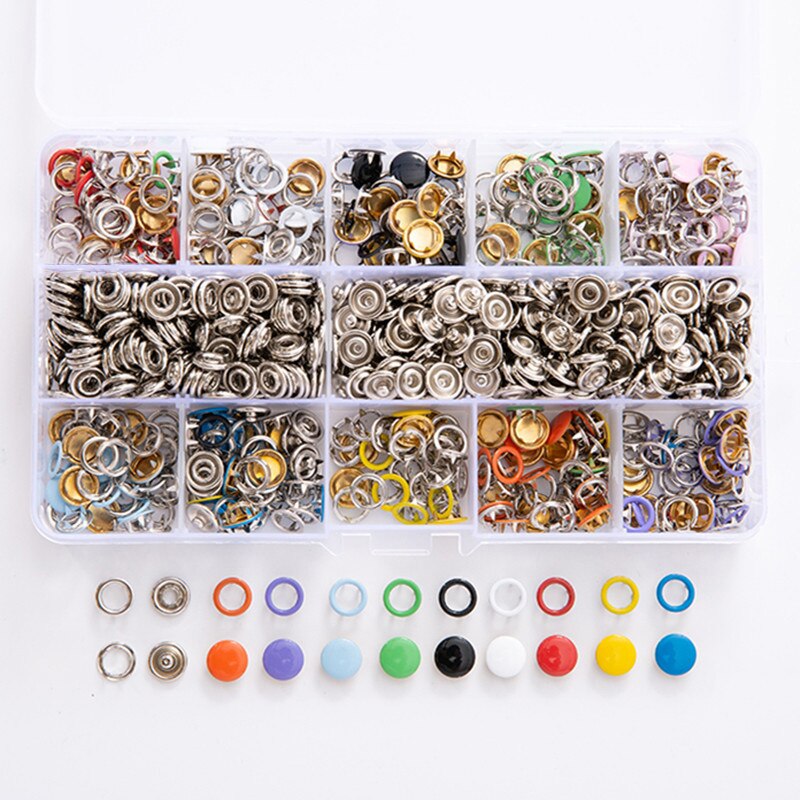 100 stuks mini knoop gesp diy poppenkleding metalen gesp drukknoop kleding naaiknoop babyknoop / drukknopen klauwgereedschap