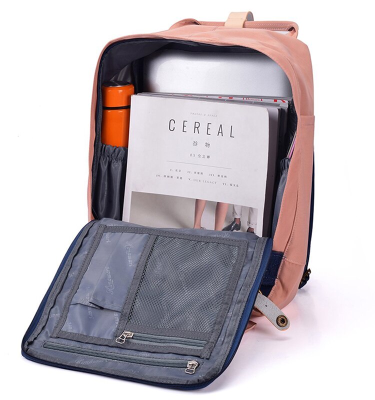 Himawari-Mochila de nailon impermeable para mujer, morral escolar de gran capacidad, bolso de viaje para ordenador portátil, no1