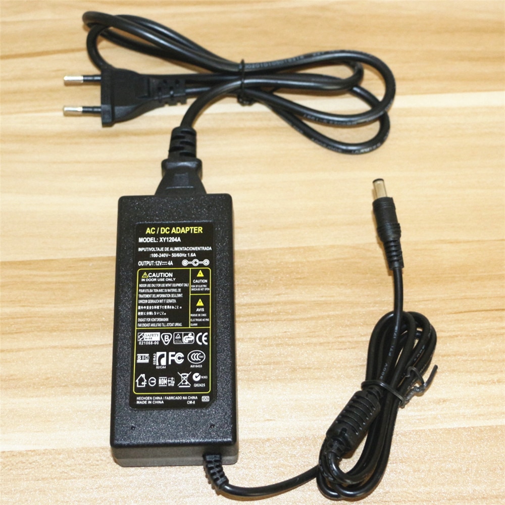 Brand AC 100-240V to DC 12V 4A 48W Power Supply Adapter AU/EU/US/UK Plug Cord Cable Charger Socket