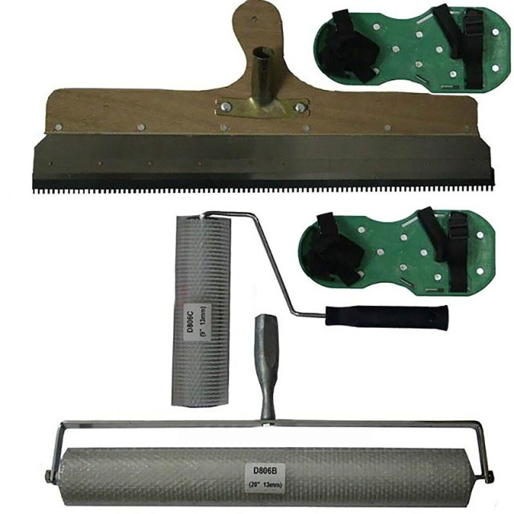 Cement Self-leveling Tool Kit Self Leveling Rake Epoxy Floor Paint Roller Spikes Construction Tool Set