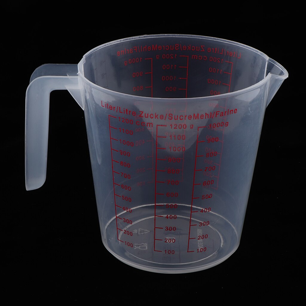 1 Cup Measuring Cup Beaker Measuring Tools Plastic Clear For Kitchen Cooking