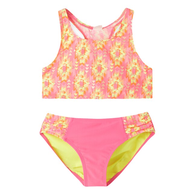 Girl's Cross Straps Two Piece Tankini Swimsuit купальник For Girls Two piece Swimsuit Kids Girls BIKINI Set Bathing suit: M