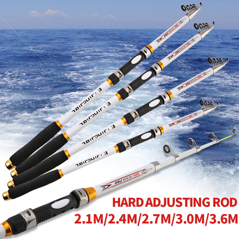 Tiro longo vara de pesca vara de pesca vara de pesca vara de arremesso vara de mão 2.1-3.6m pode pegar grandes objetos muito forte