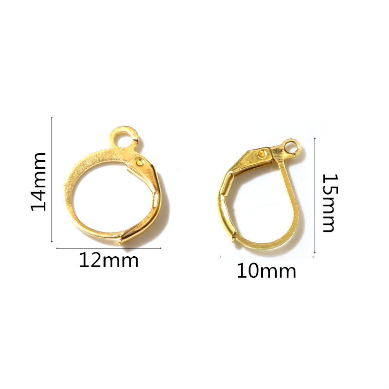 30-50 uds/lote de oro plata francés pendiente ganchos de alambre configuración Base aros pendientes para bricolajes artículos de fabricación de joyas al por mayor