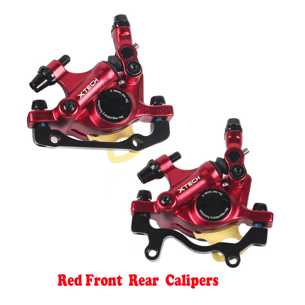 Calipers MTB Disc Brake set Oil Disc Brake Caliper Electric Scooter Hydraulic Disc Brake Sets for Xiaomi M365: Red Set