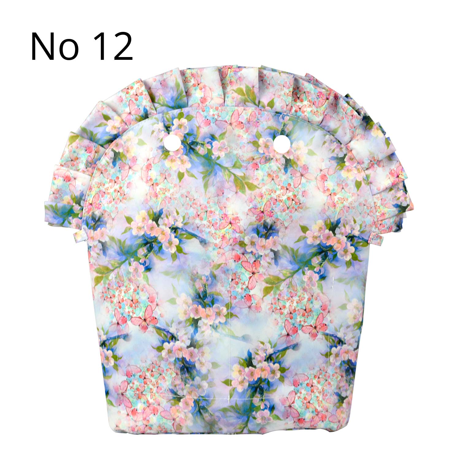 TANQU Floral Frill Pleat Lining Zipper Pocket for Obag 50 composite cloth Insert with Inner Waterproof Coating for O Bag 50: No 12