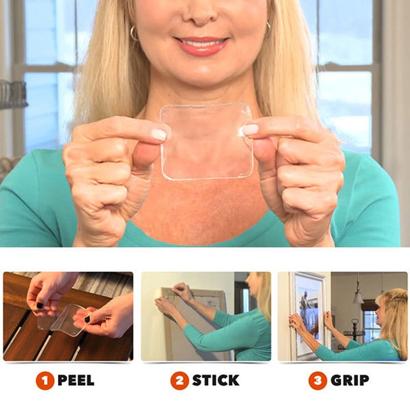 5PCS/set Amazing Super Sticky Gripping Pad Grip Sticky Anti Slip Pad Kitchen Car Multi-function Strong Stick