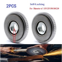2pcs M14 Thread Angle Grinder Accessories Inner Outer Flange Nut Replacement Quick Release Power Tools For Bosch