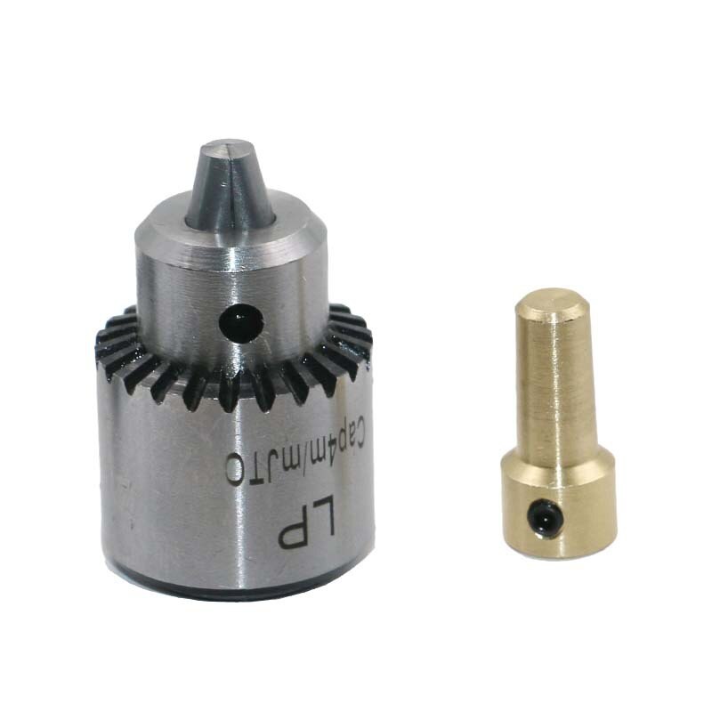Poraistukat kiinnitys 0.3-4mm jt0 kartioasennettava poraistukka istukkaavaimella 3.17mm messinkiä minisähkömoottorin akseli