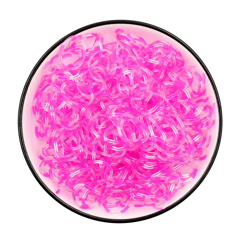 600pcs Elastic Rubber Loom Bands DIY Handmake Craft Rubber Band Bracelets for Children Women Wrist Jewelry Making Supplies: black