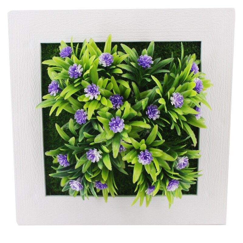 Marco para planta suculenta de flores artificiales de YO CHO, marco de arte de pared inofensivo extraíble 3D para sala de estar, de boda, decoración de plantas para el hogar