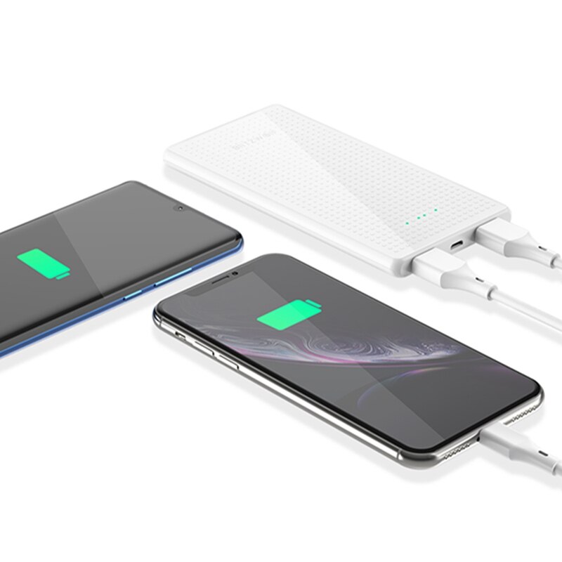 BlitzWolf BW-P7 5000mAh Schlanke USB Power Bank für iPhone 11 Pro X XS Max 8 Plus für Samsung s9/S9 + S8 Hinweis 9-Weiß