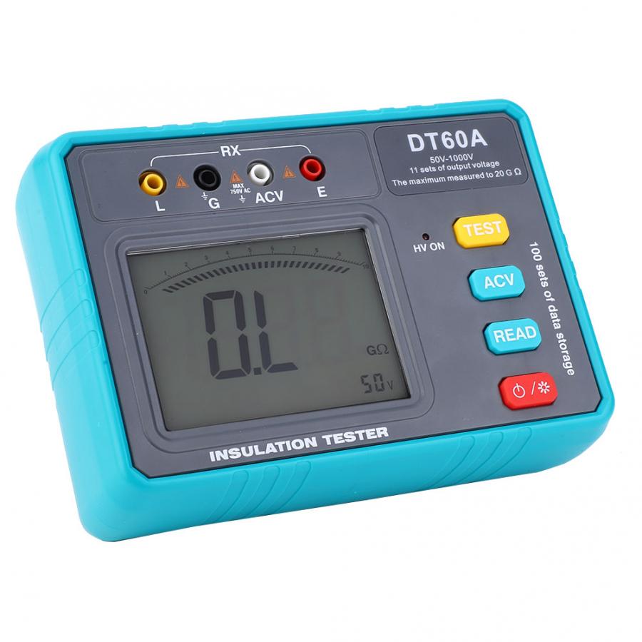 DT60A Digital Insulation Resistance Tester Meter Resistance Testing Tool Instrument Resistance Meter Resistance Meter
