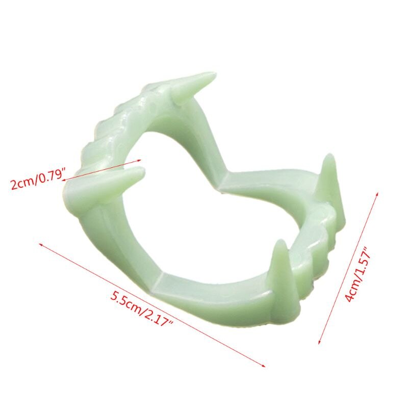 Glow In The Dark Vampire Fangs Plastic Teeth Costume Accessory Party Favors