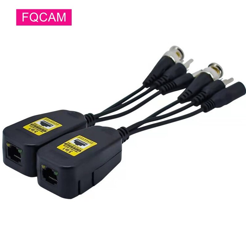 5Pair/Lot 1CH Passive Video Power Audio Balun Transceiver to RJ45 Converter For High Definition 5MP 8MP AHD/CVI/TVI Cameras
