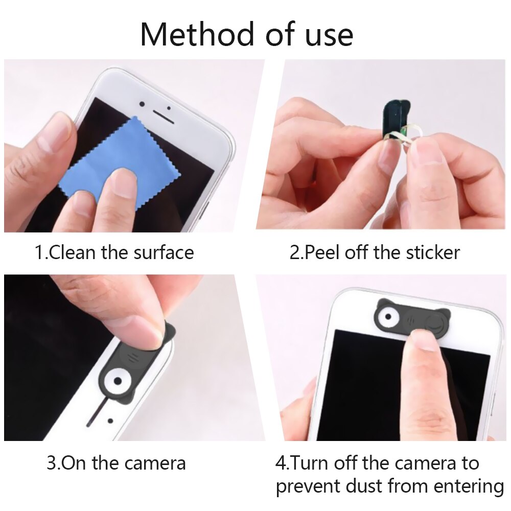 Ultra Thin Plastic WebCam Cover Slide Camera Sticker Computer Shutter Privacy Security Protector For Phone iPad Tablet