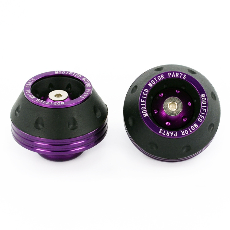 Protector Universal contra choques para motocicleta, Protector de horquilla delantera de aluminio, protección para rueda de motocicleta, deslizador de tapa contra choques, 2 uds.: Rojo