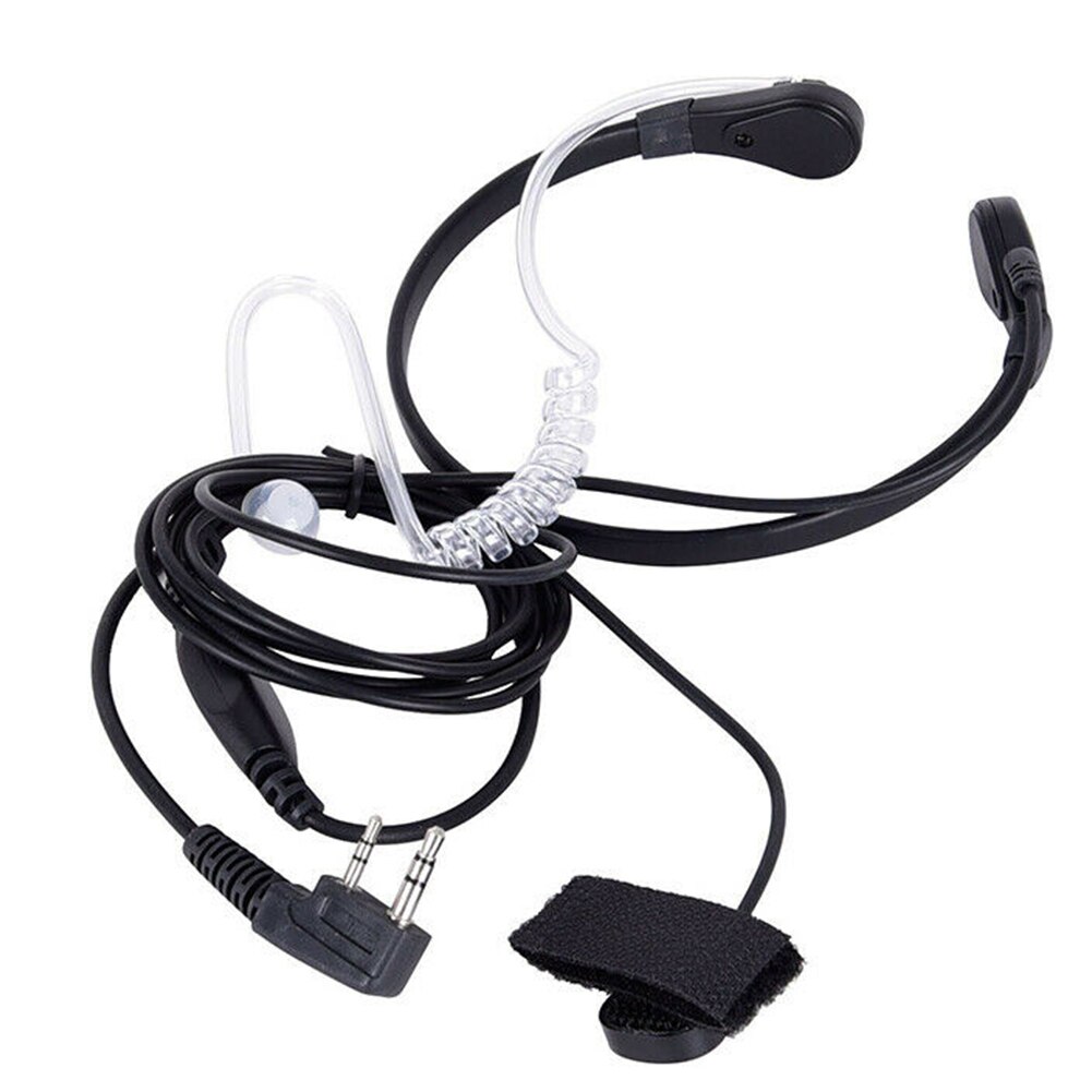 Talkie-walkie intégré Flexible haut-parleur Radio Transparent doigt PTT Air Tube acoustique gorge micro écouteur Action pour Baofeng