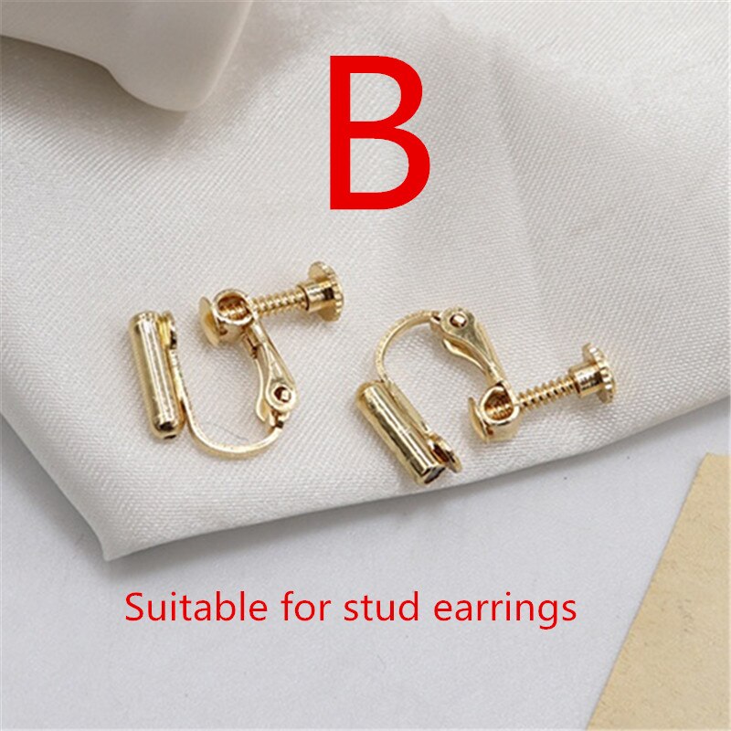 Convertidor de clips para oreja, artefacto indoloro, espiral, Clip para oreja perforada, accesorios de joyería: B