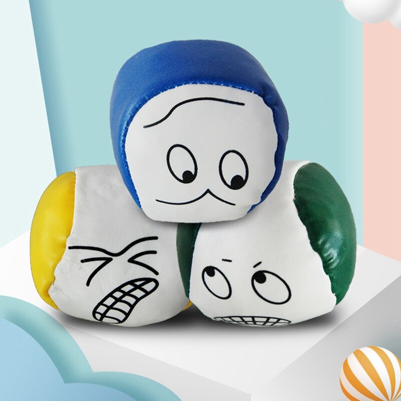 10 pièces drôles d'expression sacs de sable doux jeu pour enfants sacs de sable adaptés aux enfants à jeter
