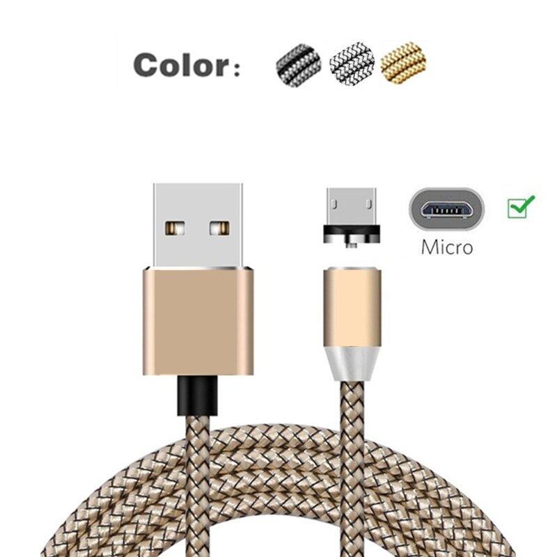 5Pin Magnetische Ladegerät Micro USB Kabel Für Samsung Galaxy Tab J1 J2 J3 J5 J7 , a3 A5 A7 A8 A9 S7 rand S7 Redmi 4 5: Gold with Plug