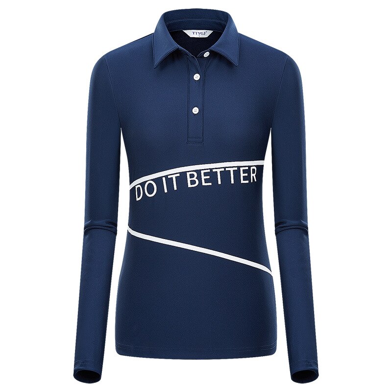 TTYGJ Neue Golf Kleidung Herbst Golf Kleidung Golf Tragen für Frauen: Marine / L