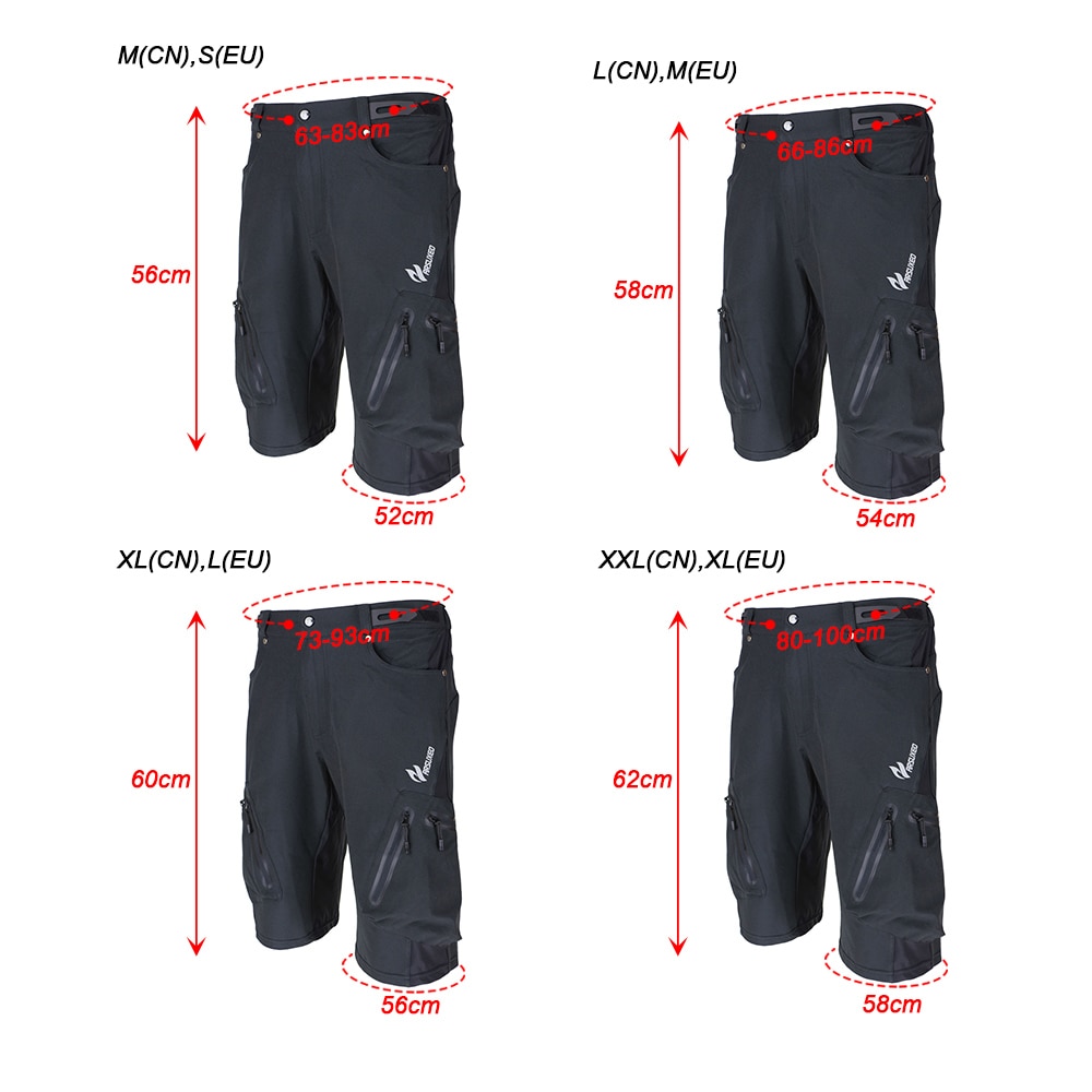 Lixada-pantalones cortos holgados para ciclismo, transpirables, informales, con bolsillos y cremallera