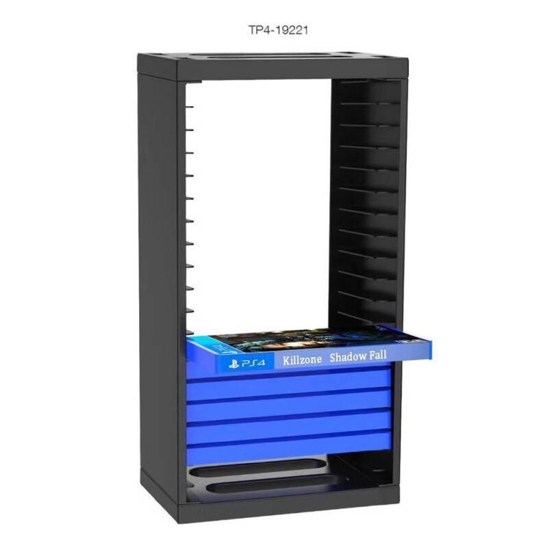 PS4 CD case storage rack storage rack upright bracket base game peripheral can hold 18 CD cases