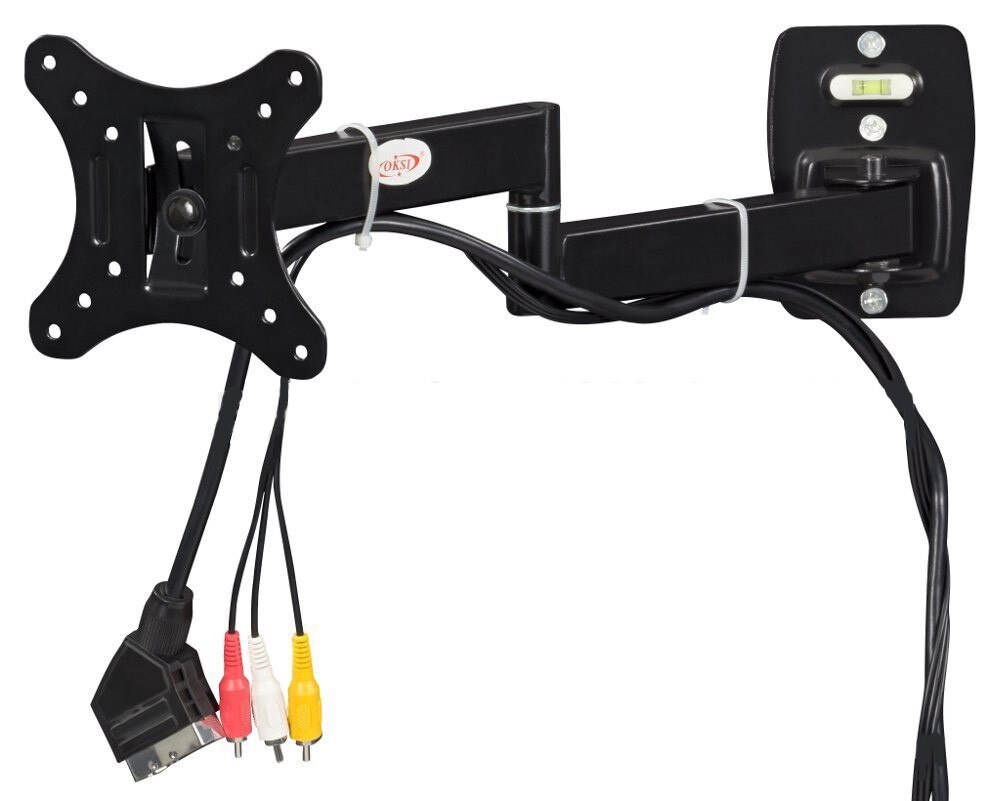 14-40 inch LCD LED Monitor Holder TV Wall Mount Full Motion Swivel Tilt Bracket Swing Arm EML404