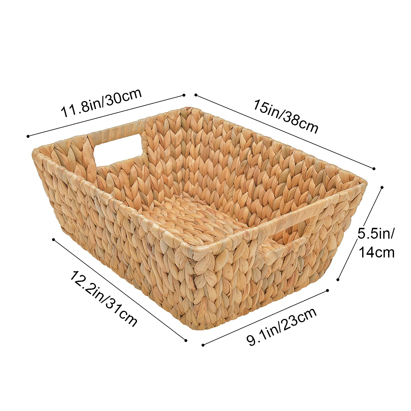 Estante de escritorio de mimbre Natural para el hogar y la Oficina, cesta de almacenamiento de escritorio, soporte para accesorios de cocina, organizador de mesa, decoración: Wicker Basket