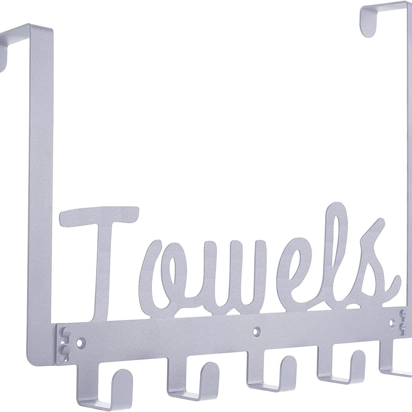 Esthetische Over De Deur Handdoekenrek Voor Uw Badkamer-Ruimtebesparend En Handig Handdoek Houder Met Stevige Haken-de Perfecte: WHITE