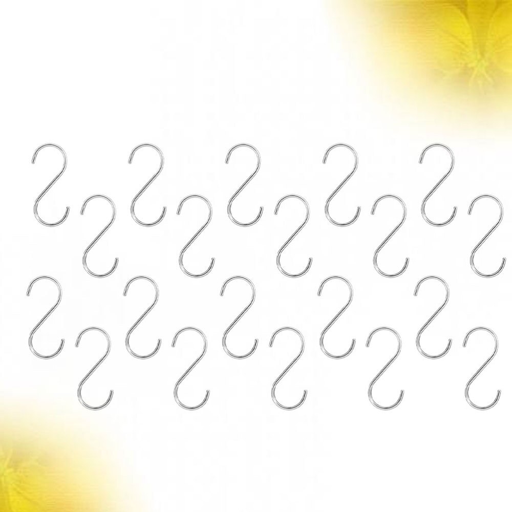 20Pcs Haken Lichtgewicht Duurzaam S Vorm Rvs Haken Voor Keuken: Default Title