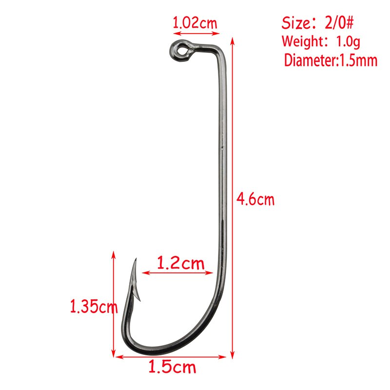 20 st/lot wdairen breda mage vevkrokar texas rigg fiske mask bete fiskekrok hav fiskeredskap båt fiske wd -065: 3