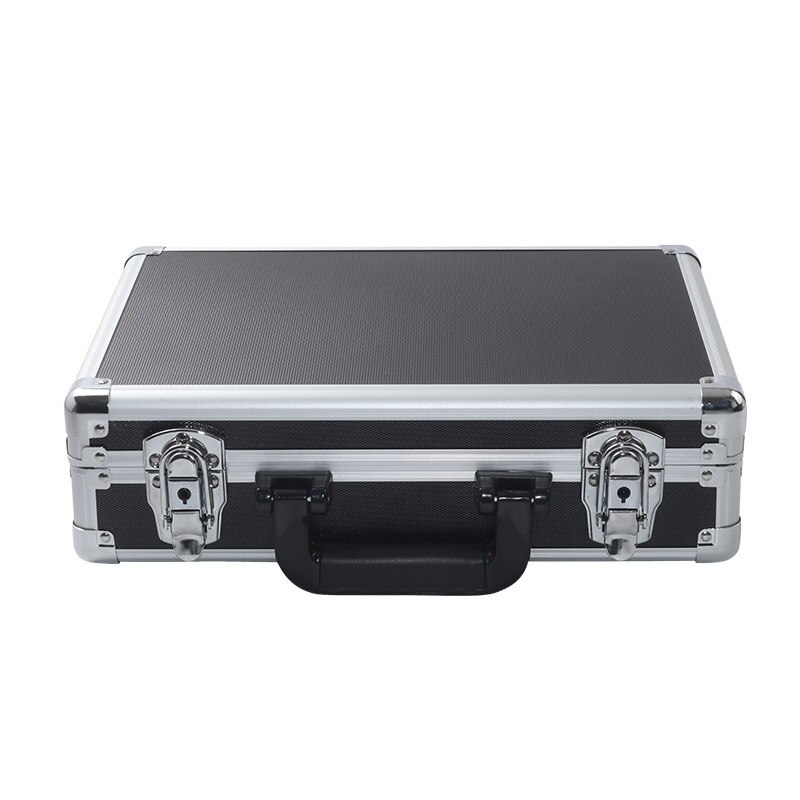 Aluminium værktøjskuffert kuffert værktøjskasse forretningsfilkasse slagfast resistent sikkerhedskasse udstyrskasse med præskåret skum