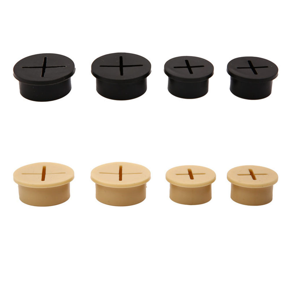 Arandelas de goma para Cable de silicona Flexible, cubierta de orificio de Cable para oficina, hogar, escritorio de computadora, mesa, consola de TV, PC
