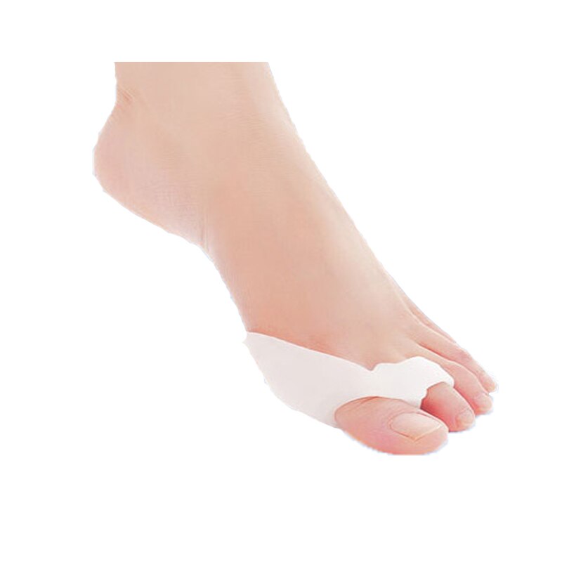 Correcteur d'hallux Valgus en Silicone, 2 paires, correcteur d'oignon du pouce, orthèses de pédicure, séparateurs d'anneaux d'orteils, protection des pieds: White