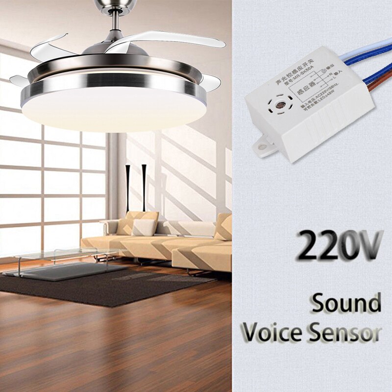Interruptor automático de luz de calle, Sensor controlado por sonido, Sensor de voz para encendido y apagado, Control de foto