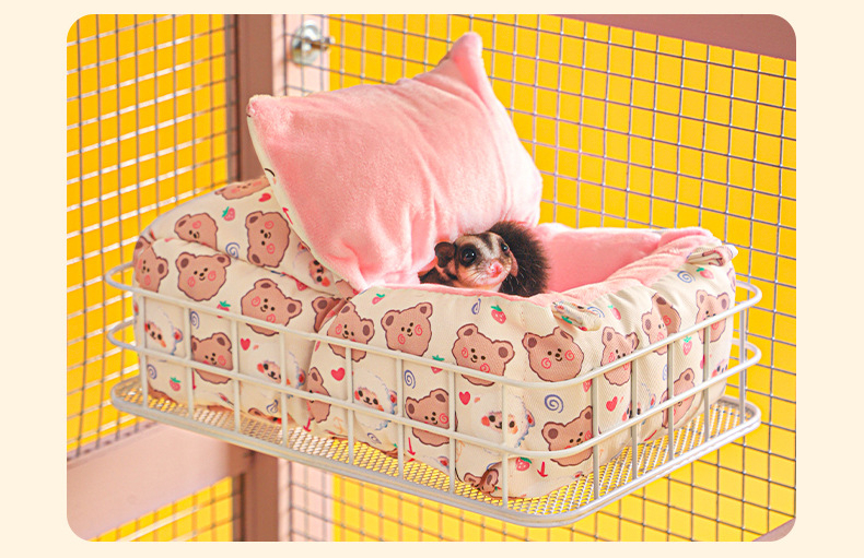 Jaula para ratas, accesorios de plataforma, repisa colgante para ratas, hamaca de hurón de Metal, jaula para ardillas, cama, hábitat de animales pequeños, hámster, planeador de azúcar