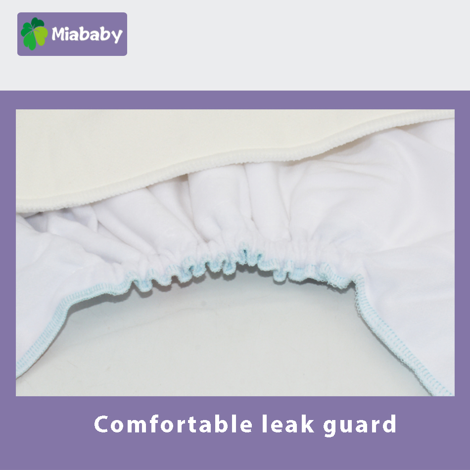 Miababy – couche épaisse AI2 en coton et bambou pour bébé, couche imperméable en tissu pour la nuit, 1 pièce