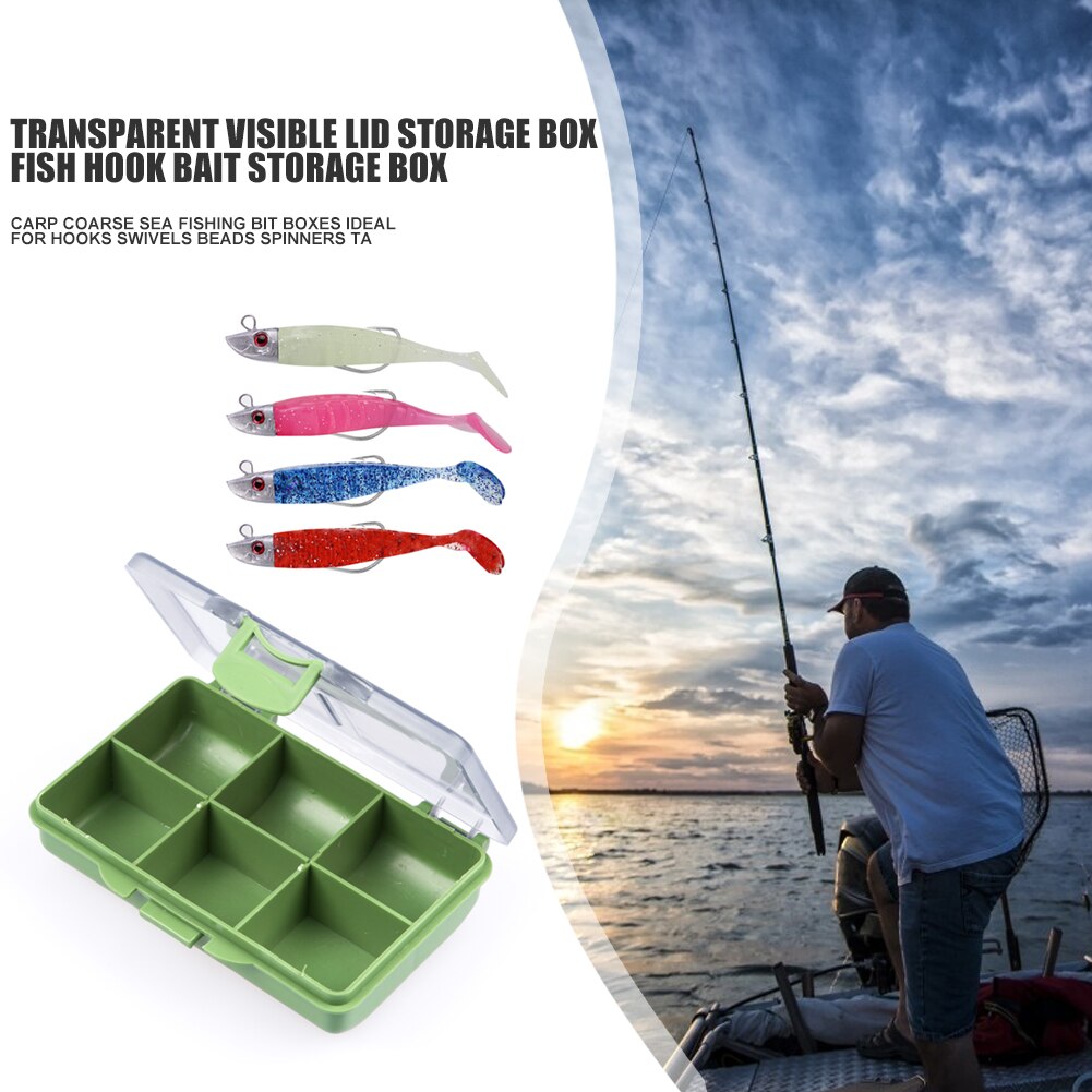 Estuche para anzuelos de pesca, caja de almacenamiento de herramientas, contenedor de accesorios de pesca, multiranura