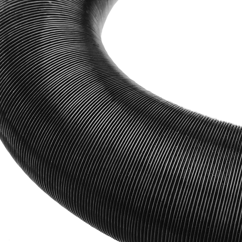 1pc Black 75mm Heater Duct Pipe D-iesel Heater Duct Pipe Aluminum Warm Air Ducting Hose Adjustable 100-200cm