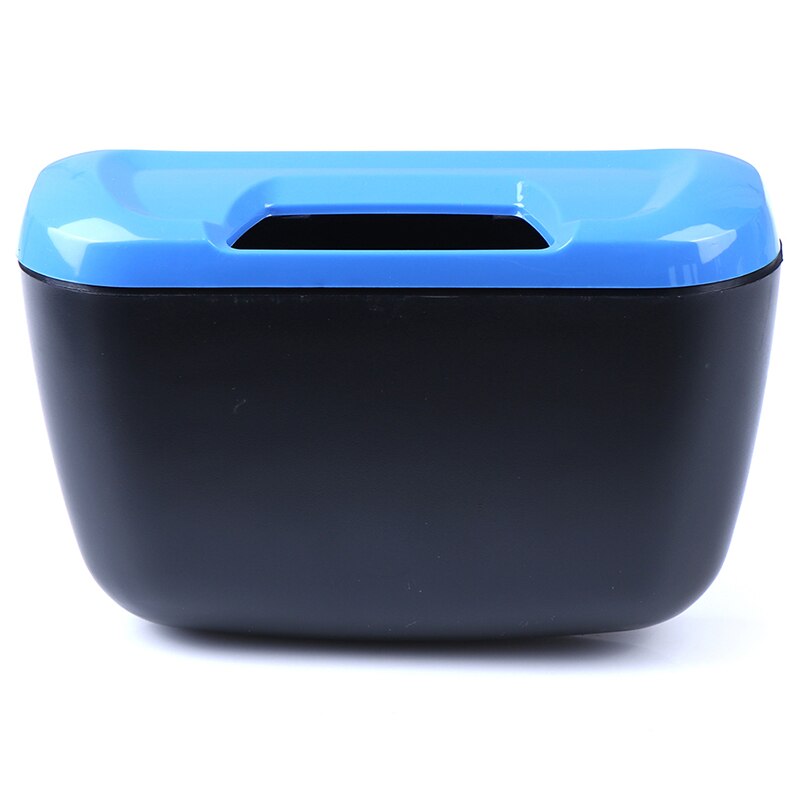 Mini Car Dustbin Case Box Car Storage Case Car Trash Bin Car Accessories: Blue