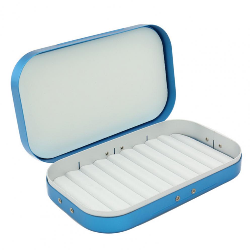 Clamshell Lure Hook Box Easy Using Convenient Fishing Bait Box High Hardness Fishing Tackle Box Sea Fishing Accessory: Blue