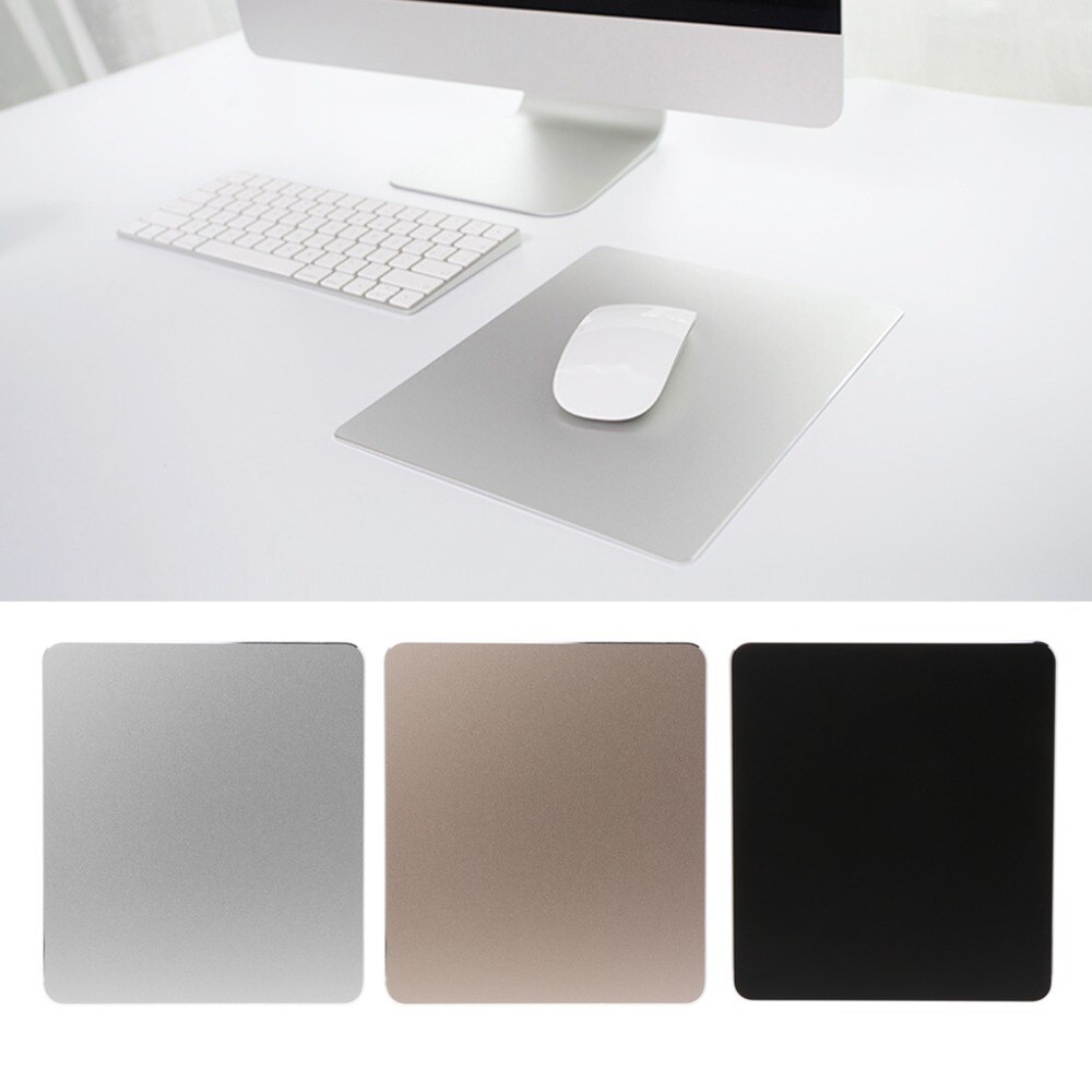 Aluminum Alloy Pad with Non-Slip Rubber Bottom Mouse Pad Anti slip Mousepad