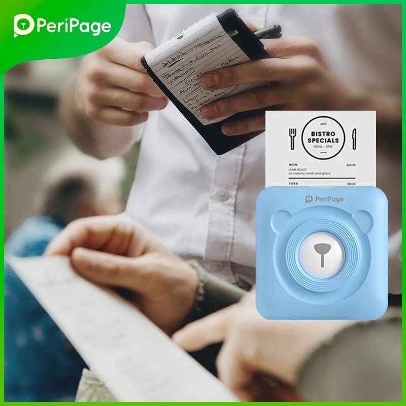 PeriPage – Mini-imprimante thermique Portable pour photos et reçus, 203dpi, Bluetooth sans fil, A6