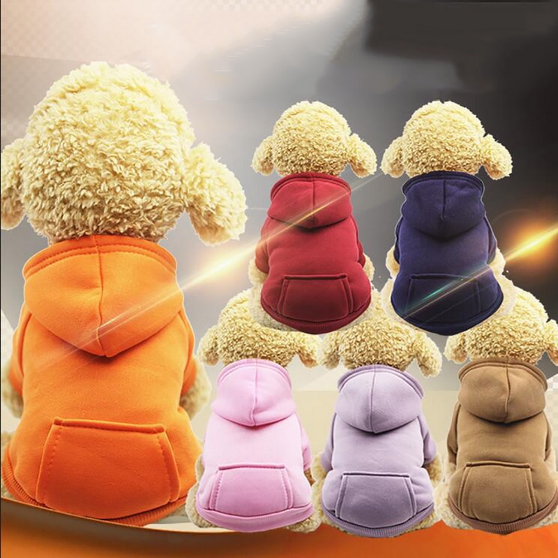 PAPASGIX Antumn Winter Cotton Pet Dog Sweatshirt Sports Warm Pet Wind Hooded Coat Jacket Clothes Pet Costumes For Small Dogs