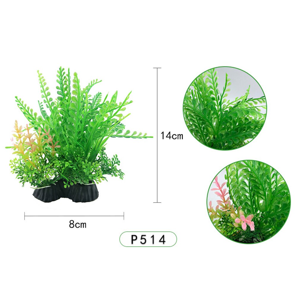 Simulation Artificial Plants Aquarium Decor Water Weeds Ornament Plant Fish Tank Aquarium Grass 14Cm Decoration: 9