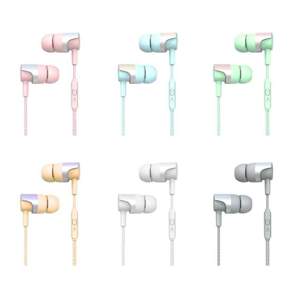 Candy Kleur Hoofdtelefoon In-Ear Hoofdtelefoon CY-047 Draad Controle, Met Tarwe Bass Telefoon Hoofdtelefoon